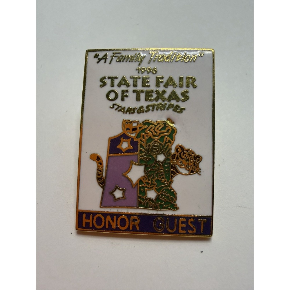1996 State Fair of Texas Honor Guest Lapel Pin Stars & Stripes Collectible